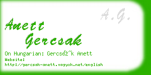 anett gercsak business card